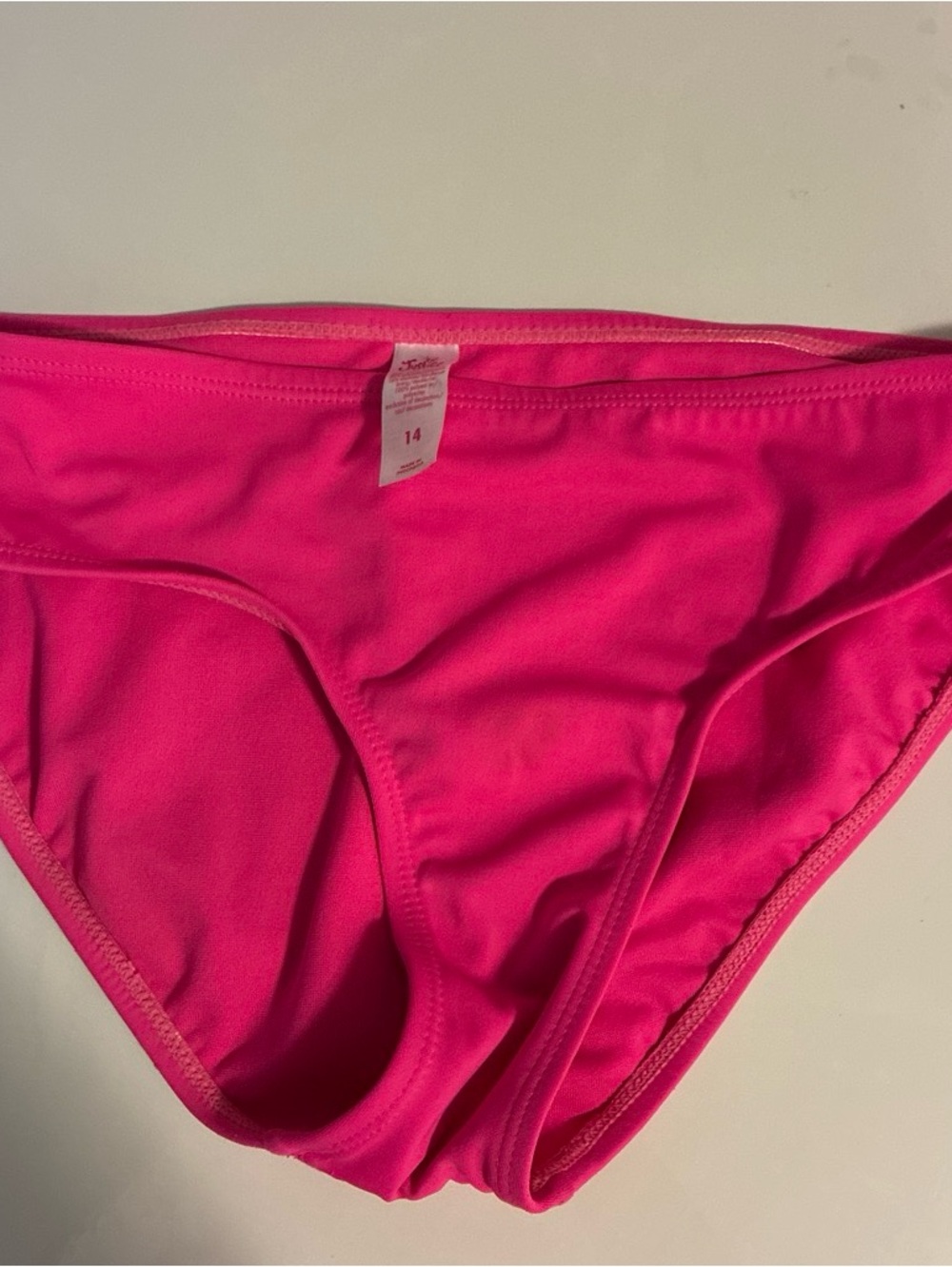 Girls  Bright Pink Classic Bikini Bottom